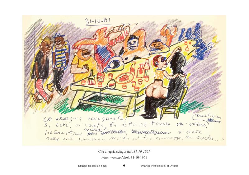 2020TIBE_費里尼的美味人生插畫展-多麼該死的樂趣！1961年10月31日，《夢書》手稿